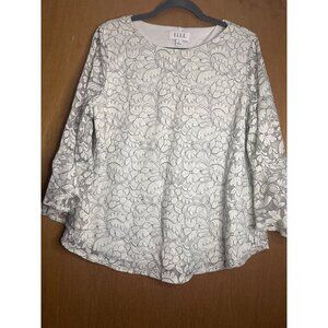 Elle Women’s XL Lace Overlay Blouse Tank Style Romantic Chic closet staple y2k
